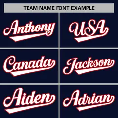 Navy White-Red Classic Varsity Full-Snap Letterman Jacket 5