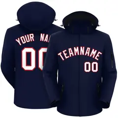 Navy White-Red Classic Waterproof Jacket 1