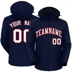Navy White-Red Classic Waterproof Jacket 1
