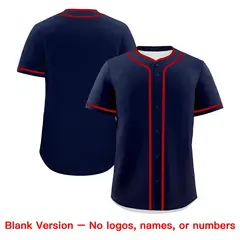 Navy White Red Father's Day Classic Baseball Jersey 7