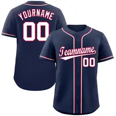 Navy White-Red Hook Classic Authentic Baseball Jersey 1