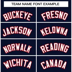 Navy White-Red Raglan Varsity Full-Snap Letterman Jacket 3