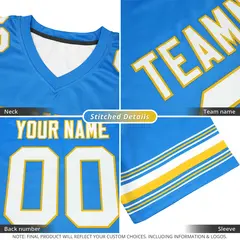 Navy White Retro Sleeve Line Authentic Football Jersey 5