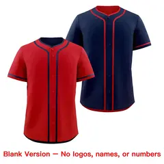 Navy White Reversible Baseball Jersey Moisture-Wicking 9