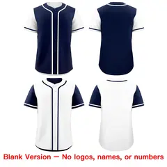 Navy White Reversible Raglan Baseball Jersey 9