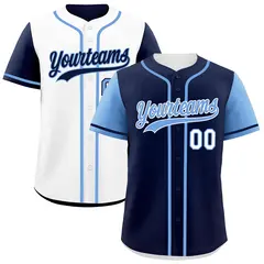 Navy White Reversible Raglan Baseball Jersey