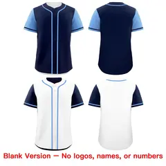 Navy White Reversible Raglan Baseball Jersey 9