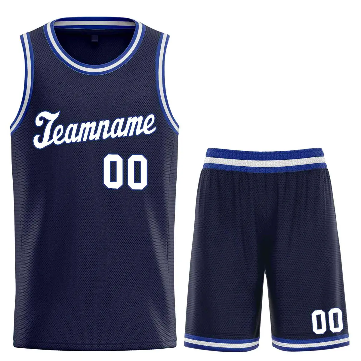 Navy White-Royal Classic Sets Basketball Uniform Jersey