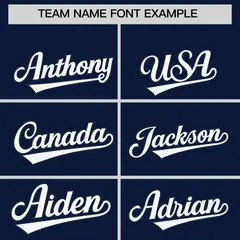 Navy White Star Ribbing Authentic Baseball Jersey 3