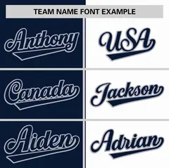 Navy White Striped Two Tone Authentic Baseball Jersey 3