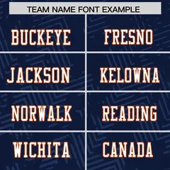 Navy White-Texas Orange Graffiti Line Football Jersey 3