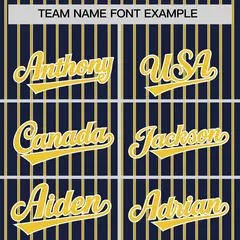 Navy White Tricolor Stripe Fashion Baseball Jersey 3