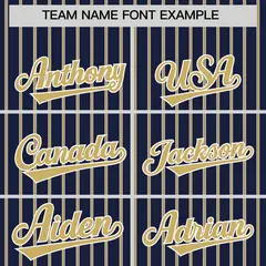 Navy White Tricolor Stripe Fashion Baseball Jersey 3