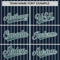 Navy White Tricolor Stripe Fashion Baseball Jersey 3