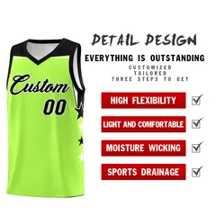 Navy White Two Tone Side Star Color Block Drapable Basketball Jersey 2