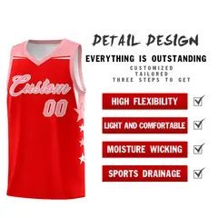 Navy White Two Tone Side Star Color Block Sublimation Printed Basketball Jersey 2