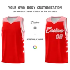 Navy White Two Tone Side Star Color Block Sublimation Printed Basketball Jersey 3