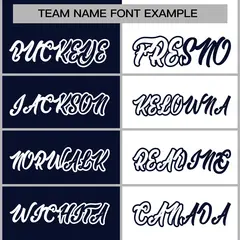 Navy White Two Tone Split Full-Snap Varsity Letterman Jacket 5