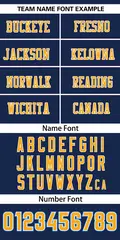 Navy Yellow Classic Mesh Authentic Football Jersey 3
