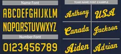 Navy Yellow Classic Sets Basketball Uniform Jersey 4