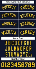Navy Yellow Classic Team Basketball Jersey 3