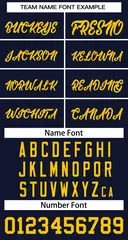 Navy Yellow Classic Team Basketball Jersey 3