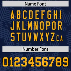 Navy Yellow Graffiti Line Design Authentic Football Jersey 4