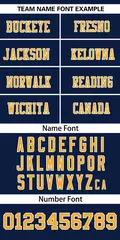 Navy Yellow Insert Color Mesh Authentic Football Jersey 3