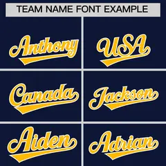 Navy Yellow Side Camo Baseball Jersey 3