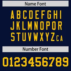 Navy Yellow Square Neckline Football Jersey 4