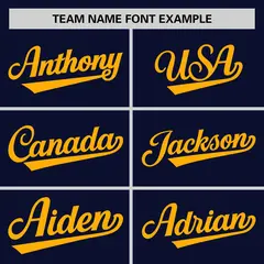 Navy Yellow Thorns Ribbed Authentic Classic Baseball Jersey 3