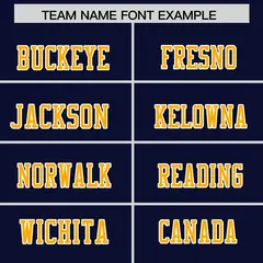 Navy Yellow-White Classic Authentic Football Jersey 3