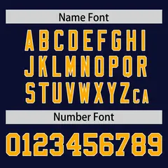Navy Yellow-White Classic Authentic Football Jersey 4