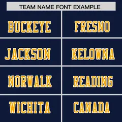 Navy Yellow-White Classic Authentic Football Jersey 3
