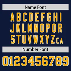 Navy Yellow-White Classic Authentic Football Jersey 4