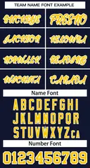 Navy Yellow-White Classic Basketball Jersey 2