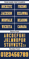 Navy Yellow-White Classic Mesh Authentic Football Jersey 3