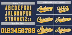 Navy Yellow-White Classic Style Authentic Baseball Jersey 3