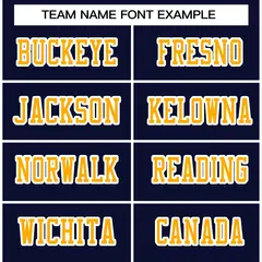 Navy Yellow-White Classic Style Authentic Football Jersey 3