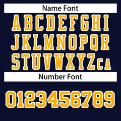 Navy Yellow-White Classic Style Authentic Football Jersey 4