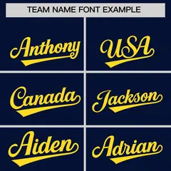 Navy Yellow Wind Mark Graffiti Pattern Baseball Jersey 3