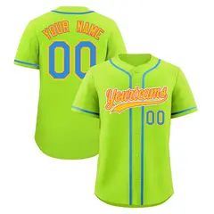 Neon Creen Classic Style Baseball Jersey Lightweight Team Sports Uniform