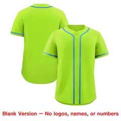Neon Creen Classic Style Baseball Jersey Lightweight Team Sports Uniform 8
