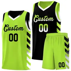 Neon Greed Reversible Basketball Kits Side Arrow Gradient