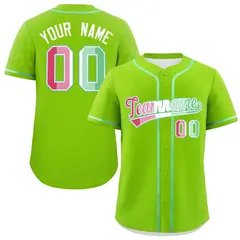 Neon Green Abrosexual Pride Month Baseball Jersey