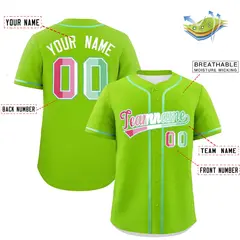 Neon Green Abrosexual Pride Month Baseball Jersey 2