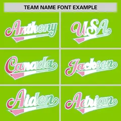 Neon Green Abrosexual Pride Month Baseball Jersey 3