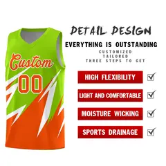 Neon Green Abstract Mountain Pattern Basketball Jersey 2