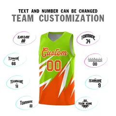 Neon Green Abstract Mountain Pattern Basketball Jersey 3