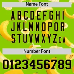 Neon Green Banana Graffiti Pattern Fashion Baseball Jersey 3